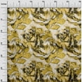 thumbnail image 3 of oneOone Polyester Spandex Yellow Fabric Floral Watercolor Sewing Craft Projects Fabric Prints By Yard 56 Inch Wide, 3 of 4