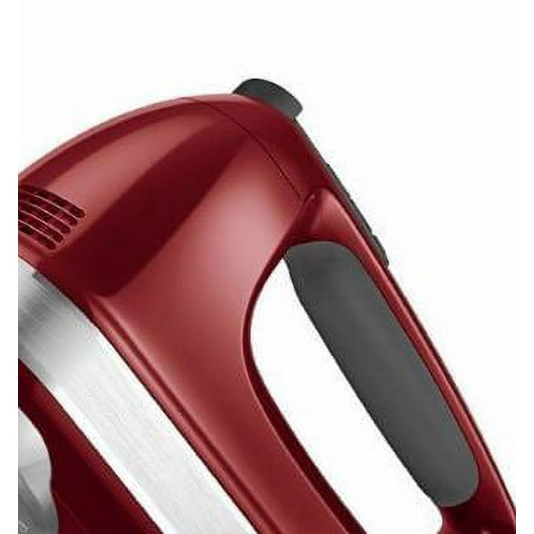 KitchenAid 9-Speed Candy Apple Red Hand Mixer with Beater and