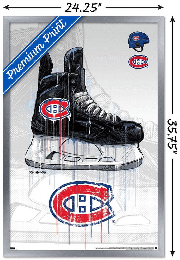 NHL Montreal Canadiens - Drip Skate 21 Wall Poster, 22.375" x 34", Framed