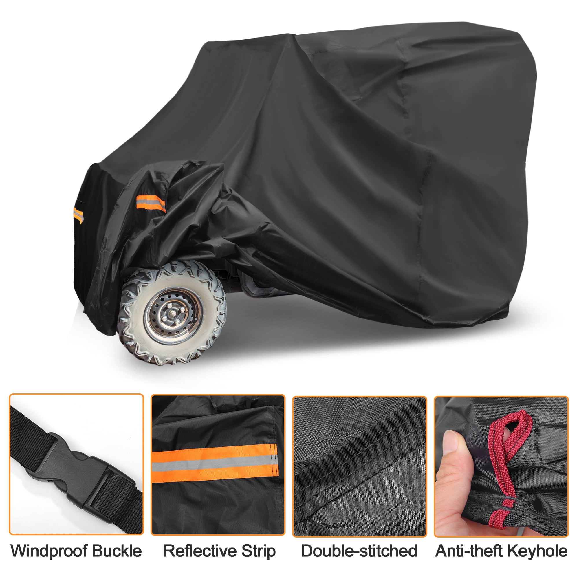 Unique Bargains UTV Cover for Honda Pioneer 1000 Waterproof Protection 210D PU Black