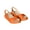Orange, variant on Women's Slip Ons Sandal Open Toe Low Heel Wedges Shoes Casual Summer FootBed Slides Sandals Walking Shoes