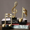 thumbnail image 2 of 3 piezas nota musical estatua decoración escultura resina estatuilla artes oro 17 cm, 2 of 5