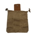 thumbnail image 1 of CAROOTU Canvas Waist Bag with Leather Cover & Buckle Foldable Heavy Duty Tool Pouch with Drawstring for Outdoors Camping, 1 of 6