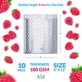 thumbnail image 2 of ABC PACK & SUPPLY Thermal Bubble Mailer, 8 x 11 Inch Metallic Foil Insulated Envelopes, 10 Pack Self Seal Waterproof Shipping Mailers for Cold Food, Cosmetics Perishables, 2 of 3