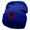 Royal, variant on Western Cowboy Symbol Embroidered 12 inch Acrylic Cuffed Long Beanie - Khaki OSFM
