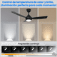 thumbnail image 4 of Ventilador De Techo 106cm Con Luz Led Regulable, 3 Aspas Snap-on, Silencioso Ventilador Techo Xtellar negro, 4 of 4