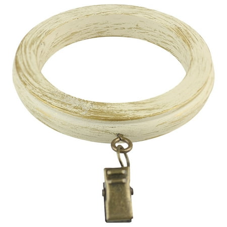 Urbanest 2 1 2 Banded Designer Curtain Rings Gilded French White