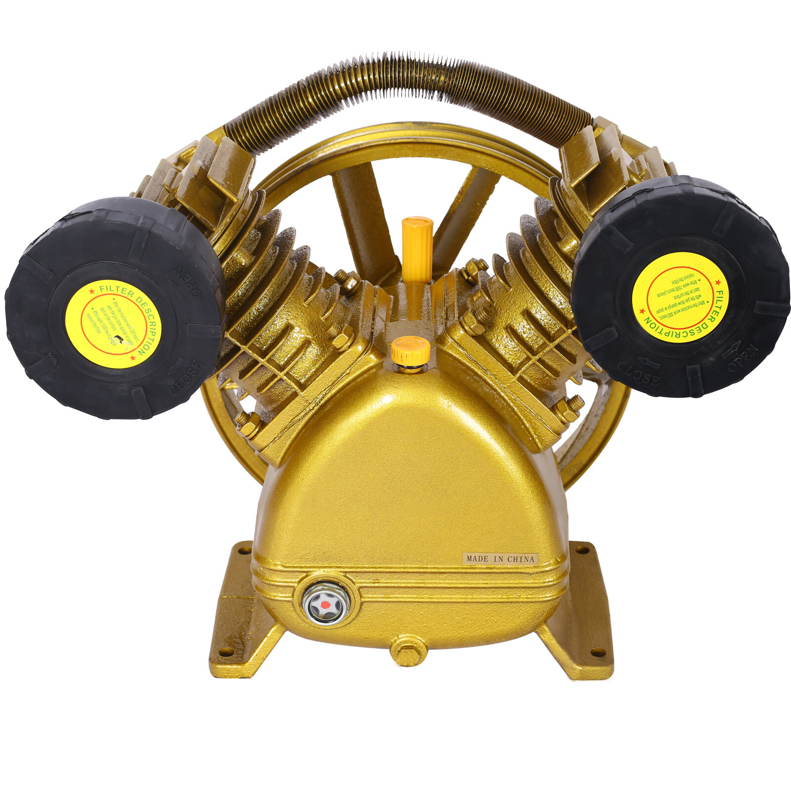 5.5HP Air Compressor Pump Head 21CFM ,115 PSI V-Type Dual-Cylinder Air Compressor Pump Head 2PISTON,