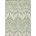 thumbnail image 2 of 8' X 10' Artichoke Green And Beige Ikat Washable Indoor Outdoor Area Rug, 2 of 5