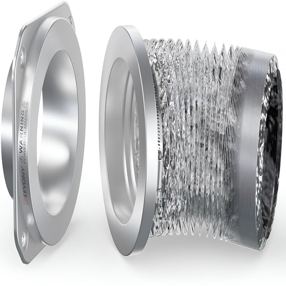 ZHZFKQ Magnetic Dryer Vent Coupling Airtight Seal Dryer Vent Connector Kit Easy to Clean Quick Connector Including A 2.6Ft 4" Duct and Two Clamps