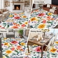 thumbnail image 5 of Retro Flower Area Rug 5x8 FT, Non Slip Bedroom Throw Carpet, Boho Country Floral Leaf Plant Watercolor Washable Soft Floor Carpet Non-Shedding Rug for Living Room Nursery Dorm Office, 5 of 9