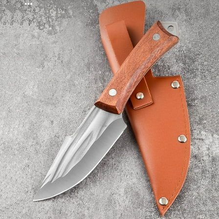 Portable Pocket Mini Knife With Leather Case, Stainless Steel Fruit Knife for Men, Perfect For Camping, Backpacking And Outdoor - Durable High-Hardness Blade, Easy To Carry And Use