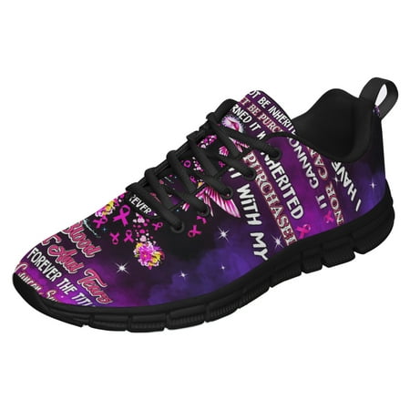 

Breast Cancer Survivor Running Shoes Sneakers Mesh Black Size 8.5