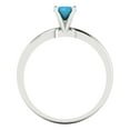 thumbnail image 4 of 0.5 ct Round Cut Simulated Turquoise Solitaire 14K White Gold Womens Engagement Ring, 4 of 5