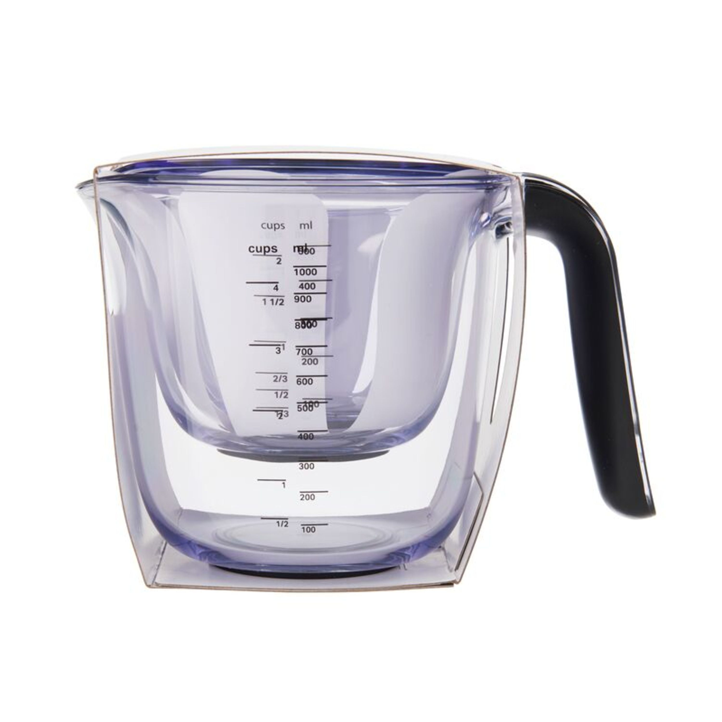 Buy Kitchenaid Universal Set of 3 Measuring Cups in Black and Clear
