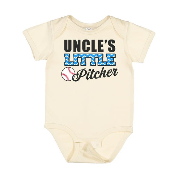 Inktastic Baseball Uncles Little Pitcher Boys Baby Bodysuit