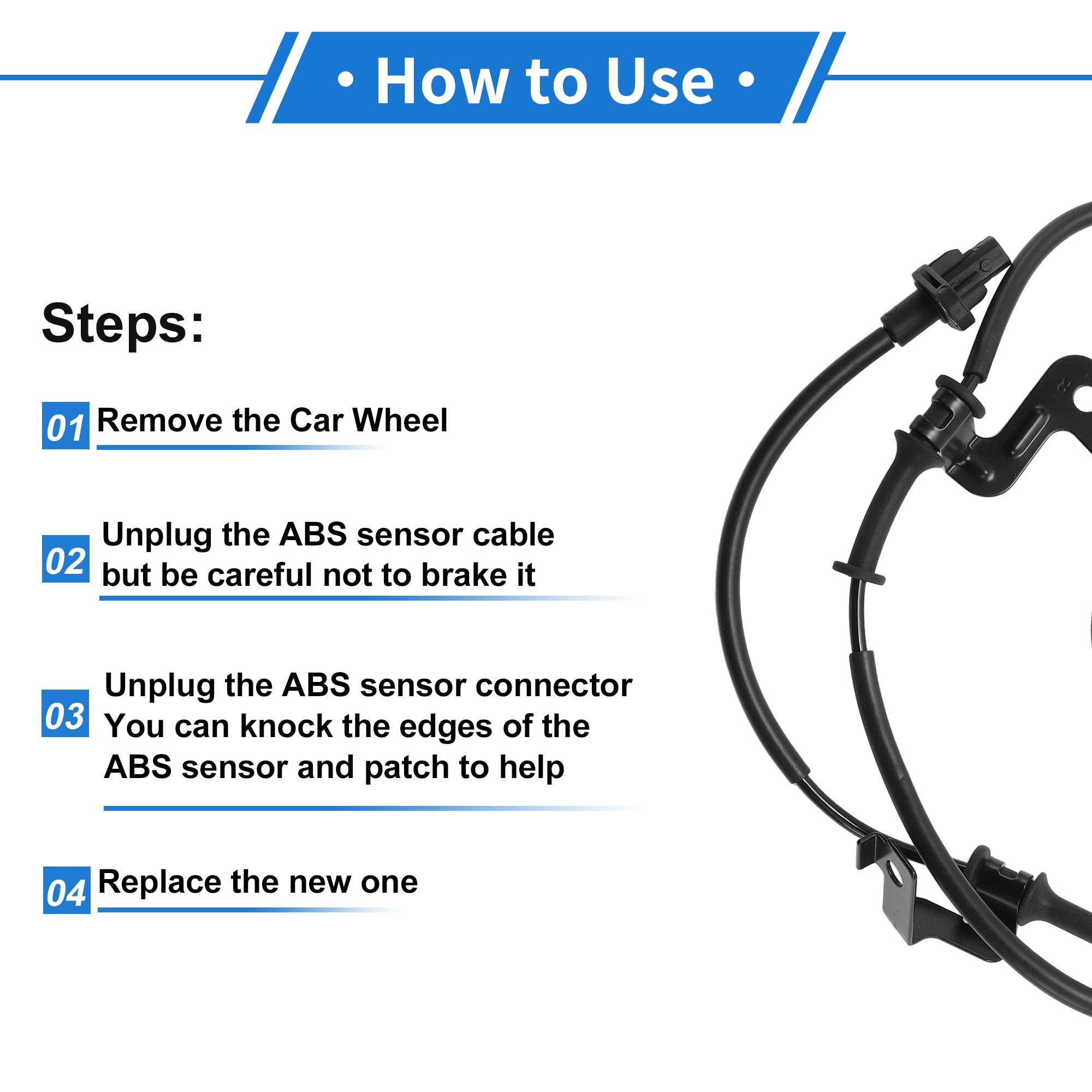 Unique Bargains 95671B2050 ABS Wheel Speed Sensor for Kia Soul 2014-2019