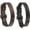Black/Dark Brown, variant on Leather Belt Bracelet for Men Women, Thin Vintage Cowhide Buckle Cuff Wristband, Adjustable Unisex Retro Bracelet Gift