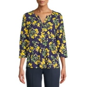 The Pioneer Woman Knit Printed Henley Top