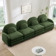 thumbnail image 2 of FFZ Teddy Cloud-Like 4-Seat Couch for Living Room, Green, 2 of 12