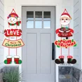 thumbnail image 2 of Bandera navideña colgante de Papá Noel, reno, muñeco de nieve, decoración para puerta, Joy Noel 2025, decoración de fiesta de Feliz Navidad para el hogar, 2 of 5