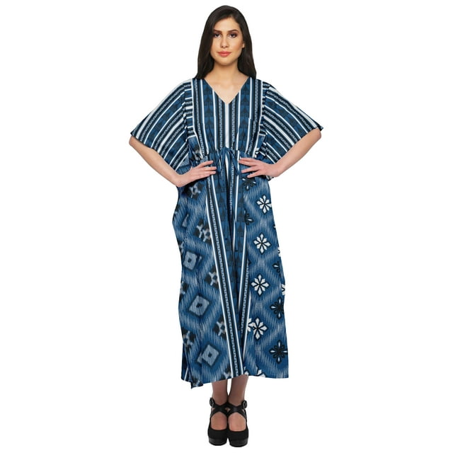 Moomaya Kaftan de Plage, Paréo de Bikini, Robe Longue Maxi Caftan pour Femmes