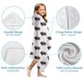 thumbnail image 7 of White Buffalo Pattern Hooded Bath Towel，60"x35" for Ages 3 To 12 Kids, Quick Dry Lightweight Soft Microfiber Hood Beach Towel Cover Up for Kids, 7 of 7