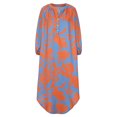 thumbnail image 4 of Vestidos Para Mujer Vestido de Manga Larga Moda Otoño Invierno Estampado Erógeno Cuello en V Largo Odeerbi ODB172214, 4 of 8