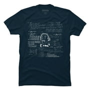 E equals mc2 Mens Navy Blue Graphic Tee - Design By Humans  L