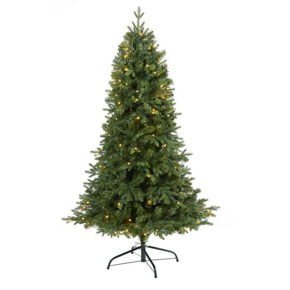 Nearly Natural 5ft. Vermont Fir Artificial Christmas Tree with 150 Clear LED Lights