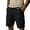 Black, variant on Zynoxe Cargo Shorts for Men Comfortable Elastic Waistband Mens Shorts Classic Relaxed Knee Length Shorts with Side Pockets Summer Casual Loose Solid Color Outdoors Shorts S