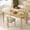 Oak, variant on 3 Piece Modern Dining Table Set, 73" Solid Wood Oval Dining Table with 2 Polyester Chairs, Dining Set with Fluted Apron for Kitchen & Dining Room