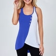 thumbnail image 2 of UPPADA Womens Color Block Tank Tops Trendy Comfy Tunic Tops Cute Crewneck Cami Tank Top Long Shirts To Wear with Leggings ,L Blue Tank Tops, 2 of 6
