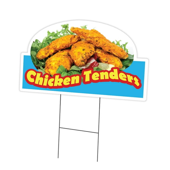 SignMission C-DC-1216-Chicken Tenders 12 x 16 in. Yard Sign & Stake - Chicken Tenders
