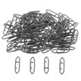 thumbnail image 1 of 100 piezas de ganchos de seguridad de acero inoxidable con cierre giratorio de acero al carbono para pesca 1.8x0.6cm, 1 of 8