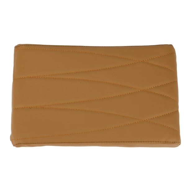 Cubierta de consola central del automóvil, cojín de consola central 12.6"x7.87"x1.97" de cuero Nappa