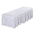thumbnail image 2 of Solid Massage Table Skirt Bed Valance Sheet Cover w/ Face Hole 73x28 White, 2 of 6