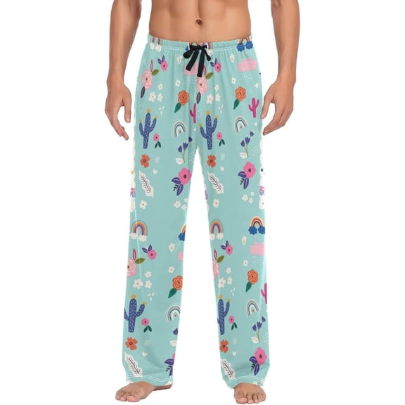 GZHJMY Alpaca Pajama Pants for Men, Lounge Pants Lightweight Men Pajama Bottoms with Drawstring Pockets, Christmas New Year Birthday Gifts, XX-Large
