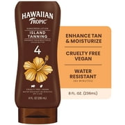 Hawaiian Tropic Island Tanning Lotion Sunscreen, 4 SPF, 8 Fl Oz, Adult & Teen Tanning Lotion