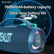 ZEALOT S98 160W Portable Bluetooth Speaker Waterproof Outdoor Subwoofer Blue