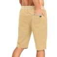 thumbnail image 6 of Mifsaly Mens Beach Shorts Lightweight Quick Dry Swim Trunks Casual Summer Surfing Vacation Lounge Bottoms with Pockets Khaki,M, 6 of 9
