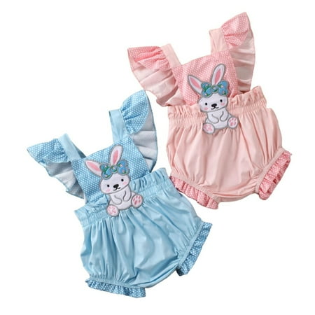 

Newborn Kids Baby Girl Flying Sleeve Romper Bodysuit Jumpsuit Outfits 0-18M