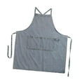 thumbnail image 5 of Multifuntional Apron Work Apron Adjustable Strap for Men Women Chef Apron Kitchen Apron for Hairdressing Pottery Restaurant BBQ Gardening Light Blue, 5 of 8