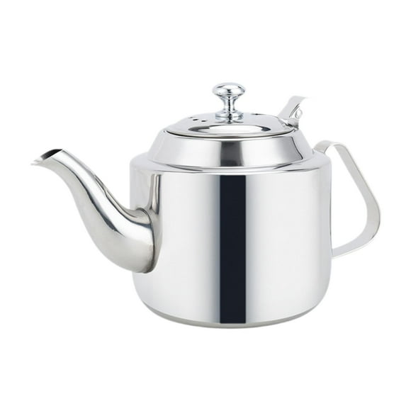 Tetera de acero inoxidable de 1,4 l, hervidor de agua, tetera para té de hojas sueltas y floración, con infusor para cocina de hotel y camping.