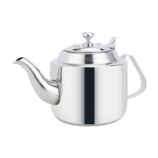 Tetera de acero inoxidable de 1,4 l, hervidor de agua, tetera para té de hojas sueltas y floración, con infusor para cocina de hotel y camping.