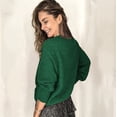 thumbnail image 7 of XIYON Sweaters for Women Lace V Neck Sweater Elegant Long Sleeve Solid Color Pullover Tops Fall Fashion Outfits, 7 of 7