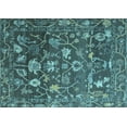 thumbnail image 1 of Ahgly Company Indoor Rectangle Abstract Light Blue Modern Area Rugs, 2' x 4', 1 of 1
