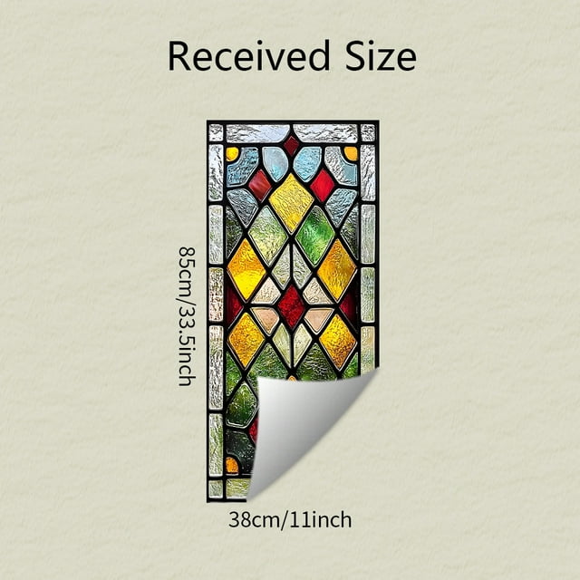 SLYNSHome Window Privacy Film,Stained Glass Film Decorative Window Clings,Static Cling Sun Blocking Stickers Decals Coverings Tint for Home Heat Control