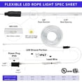 thumbnail image 6 of WYZworks 50ft Colorful LED Outside Rope Light - 8 Modes, Waterproof Permanent Outdoor Accent Lighting w/Remote, Flexible Clear Tube, ETL Certified, Exterior Christmas Patio Palm Tree Yard Ambient, 6 of 8