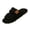 Black, variant on Slippers for Women Fuzzy Open Toe Indoor Cozy Slip On House Slides Shoes with Plush Lining Fall Winter Non Slip Warm Cozy House Slide Sandals with Double Strap Beige 37-38(US/6.5-7)